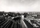 View: u11721 Elevated view of Pond Street looking towards Flat Street, (right) Pond Street Bus Station (left) roofs of College of Technology and (centre) the General Post Office