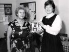 View: u11745 Flo Reaney (left) on her retirement from Libraries Department pictured with (right) Pat Coleman, Head of Libraries