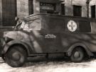 View: u11928 British Red Cross and Order of St. John ambulance outside Dial House Working Men's Club, Ben Lane