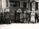 Group with the British Red Cross and Order of St. John ambulance outside Dial House Working Men's Club, Ben Lane