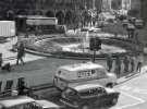 Goodwin Fountain on Fargate, from Leopold Street looking towards (top right) Surrey Street