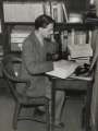 Librarian answering telephone enquiries, Commerce, Science and Technology Library, Central Library, Surrey Street