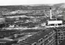 Panoramic view looking towards Attercliffe and Nunnery from Hyde Park Flats showing (right) Bernard Road Incinerator and Bernard Road Railway Bridge