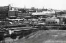 View of the City Centre from South Street showing (foreground) Midland Station (back left and centre) Sheffield City Polytechnic (back right) Top Rank and (bottom right) Sheaf Valley swimming baths