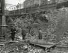 Demolition of basement wall at J. Walsh and Co. during the construction of Castle Square (also known as The Hole in the Road)