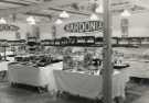 Exhibition stand at Blackpool (Lancashire) for 'Wardonia' razors, blades and cutlery manufactured by Thomas Ward and Sons Ltd., cutlery manufacturers, c.1958