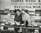 Princess Alice, Duchess of Gloucester at the British Industries Fair, London pictured on the exhibition stand for 'Wardonia' razors and blades and cutlery and plate, Thomas Ward and Sons Ltd., cutlery manufacturers, Wardonia Works