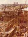 Construction of new Law Courts, Snig Hill showing (centre) Whitbread, Exchange Brewery, Bridge Street