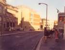 Construction of (centre) Law Courts, Waingate showing (left) Old Town Hall and (centre right) Ladys Bridge Hotel