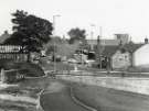 View from Tannery Close looking towards (centre) Tannery Street and Cross Street showing (left) The Royal Hotel