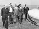 Sir John Osborn (1922 - 2015) MP (second left) visiting Hovercraft Ltd.