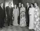 Sir John Osborn (1922 - 2015) MP (third right) at a dinner given by Mr Roedad Khan, Secretary, Ministry of Information and National Affairs, [Government of Pakistan]