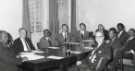 Sir John Osborn (1922 - 2015) MP (fifth left) at unidentified meeting, Botswana, Africa