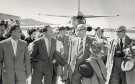 Sir John Osborn (1922 - 2015) MP (second right) arriving in USSR