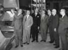 Sir John Osborn (1922 - 2015) MP (fourth left) at [British Hovercraft Corporation Ltd., East Cowes, Isle of Wight]