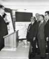 Sir John Osborn (1922 - 2015) MP (second right): at event on 'City of Sheffield: Future major road network'