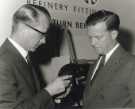 Sir John Osborn (1922 - 2015) MP (right); visit to the Chemical and Petroleum Engineering Exhibition, Olympia, London, 20 - 30 June, 1962