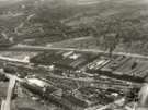 Aerial view of probably (Lee of Sheffield Ltd.) Arthur Lee and Sons Ltd., steel manufacturers, Trubrite Steel Works, Meadowhall