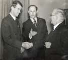 Visit of Sir Edmund Hillary (1st left) to a meeting of the Sheffield and District Outward Bound Schools Association