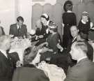 Visit of Sir Edmund Hillary ( back 1st left) to a meeting of the Sheffield and District Outward Bound Schools Association