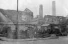 Fire damage, (Lee of Sheffield Ltd.) Arthur Lee and Sons Ltd., steel manufacturers, Crown Steel and Wire Works, Bessemer Road and Faraday Road 