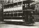 Sheffield Corporation Tramways double decker tram No. 208 on Nether Green route