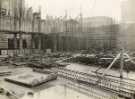 Construction of Sheffield City Hall, Barkers Pool 