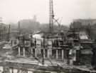 Construction of Sheffield City Hall, Barkers Pool showing (top left) Co-operative Wholesale Society Ltd., jeans and overall manufacturers, Nos. 70 - 82 West Street