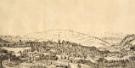 East view of Sheffield in 1745 [from Park Hill], from the original sketch by Samuel Buck
