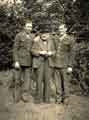 View: v04993 Stanley Portass of the Portass Lathe and Machine Tool Co. pictured with servicemen at Norton Grange, Bunting Nook