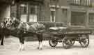 View: v05014 Horse drawn cart belonging to J. W. Kershaw and Sons, bone dealers outside Nos. 76 - 82 Broadfield Road