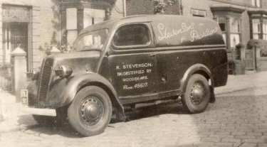 Van belonging for R. Stevenson, grocers, No. 790 Chesterfield Road