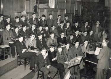 Unidentified school orchestral group