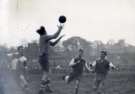 Sheffield Rovers FC. playing in the Amateur League semi final against Hallam FC at the Waterworks ground, Crookes (Hadfields sports ground), [c. 1950]