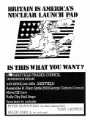 View: y11334 Britain is America's nuclear launch pad.  Is this what you want? - poster for Campaign for Nuclear Disarmament / Sheffield Trades Council demonstration