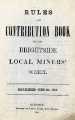 View: y11340 Cover of the rules and contribution book of Brightside Local Miners Society