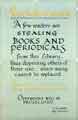 View: y13767 Sheffield City Libraries: Your help is needed - a few readers are stealing books and periodicals, c. 1930