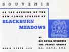 View: y13908 Title page of souvenir brochure of the opening of the New Power Station at Blackburn Meadows