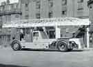 View: y13969 Sheffield Fire Brigade, new Merryweather 100 feet hydraulic turntable ladder received in March 1960