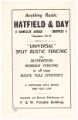 View: y14195 Advertisement for Hatfield and Day, fencing suppliers, No. 8 Hawksley Avenue