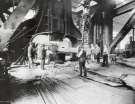 Charles Cammell and Co. Ltd., Grimesthorpe Steel and Ordnance Works. Forging a crank shaft under [a] 30 ton steam hammer