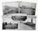 New and old Oaks Collieries, Ardsley (owned by Charles Cammell and Co. Ltd.) showing (top left) deputies houses; (top right) offices and under manager's house (bottom right) colliery from the offices and (bottom left) rear view of colliery