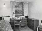 Sheffield Training College for Teachers, Collegiate Crescent. Student's study bedroom, Marshall Hall [of Residence]