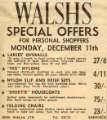 Advertisement for special offers for J. Walsh Ltd., [department store, High Street]