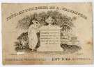 Card issued by R. Waterhouse, wholesale confectioner, West Bar, Sheffield for distribution with funeral biscuits