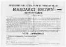 Election leaflet of Margaret Brown, Communist Party candidates in the municipal elections for the Nethershire ward