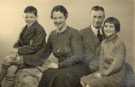 Wells family group showing (l. to r.) Alec Wells, Marian Wells, Charles Wells and Margaret Wells