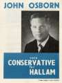 Election leaflet for John Osborn (1922 - 2015), Conservative Party candidate for the Hallam constituency